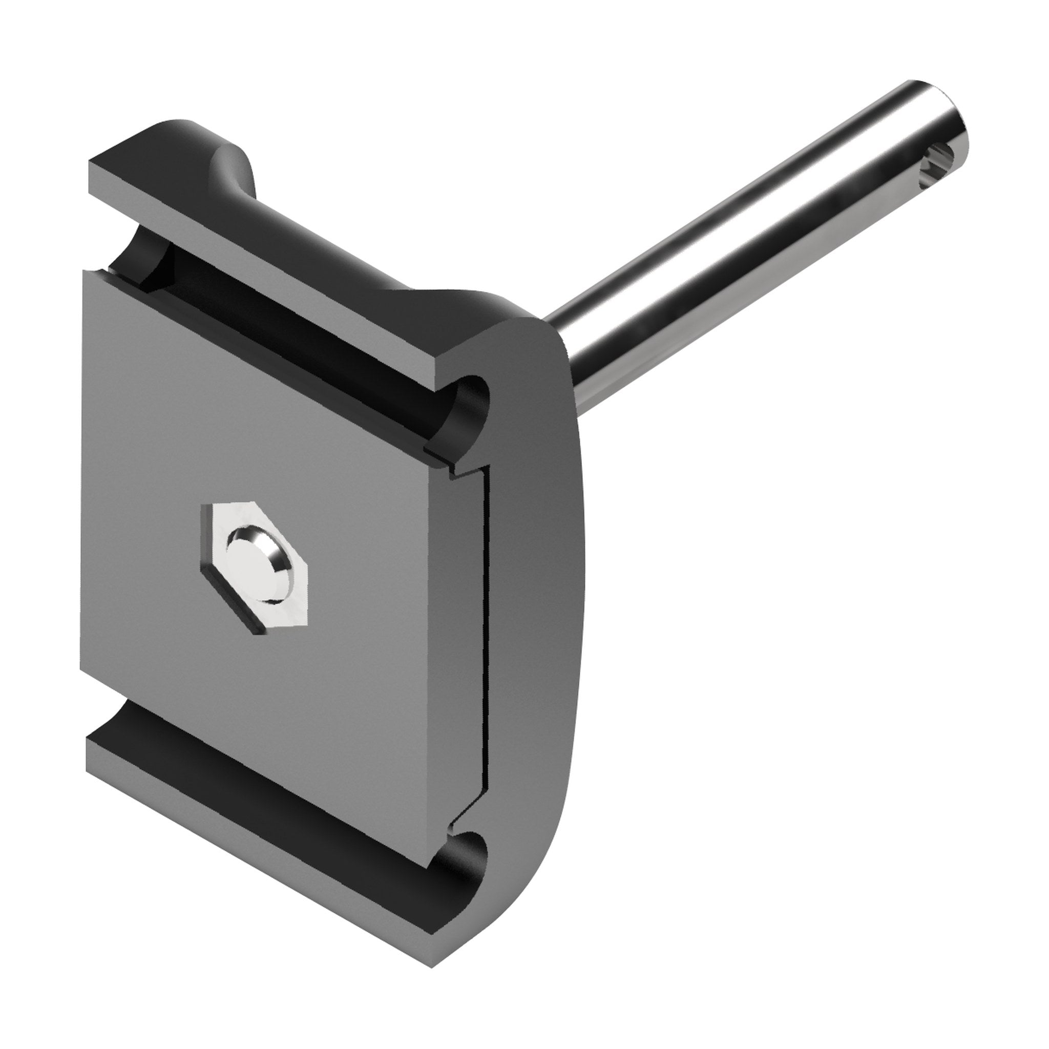 Tecom Guide Rail Clamp (for round rails) — Part 1229