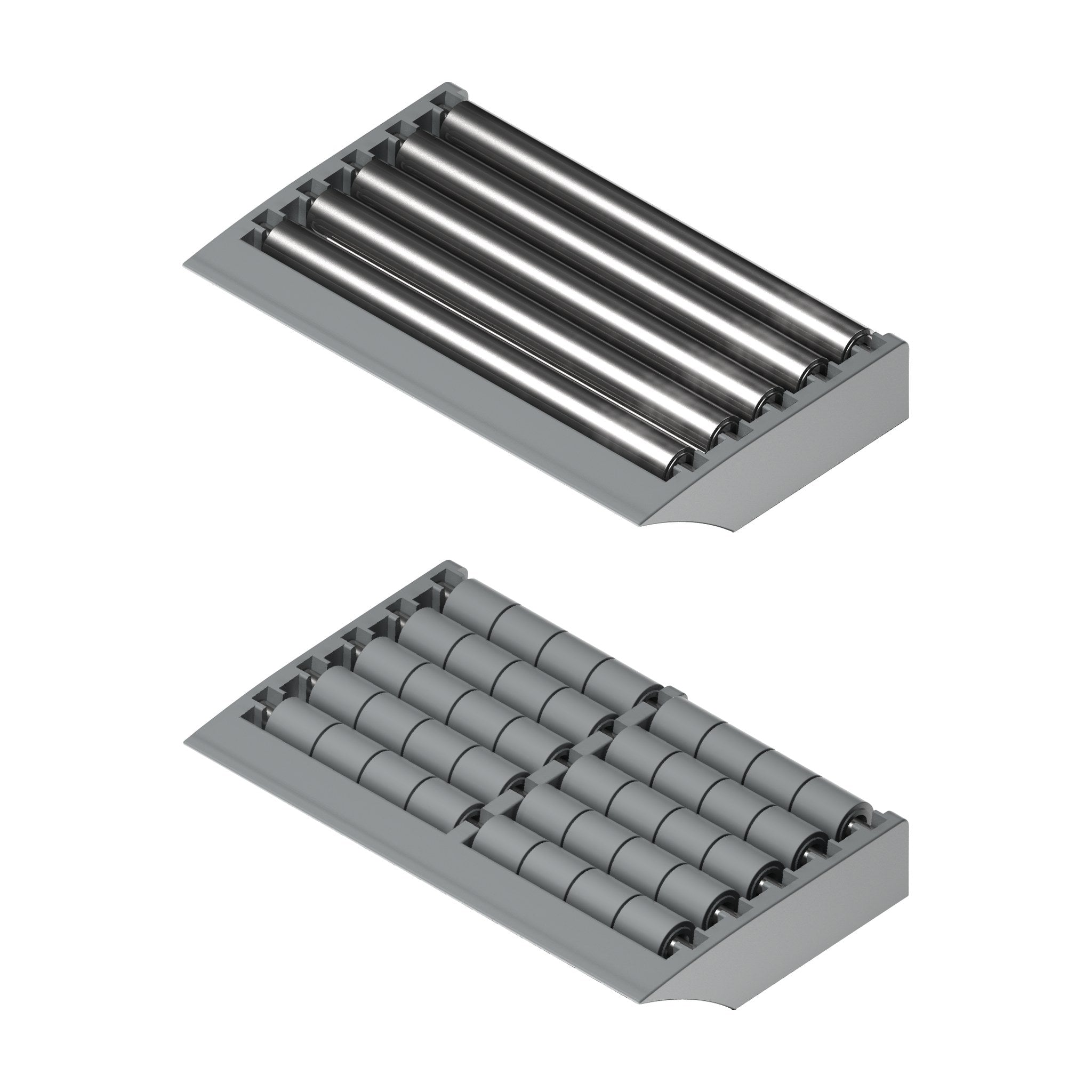 Tecom Modular Transfer Plates with Lip (115mm, 3 rows of rollers) — Part 1257
