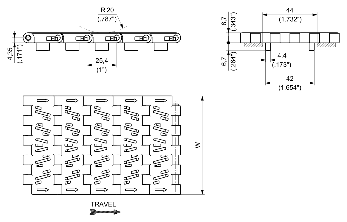 D2K 1501 Series dimension drawing — Regina Conveyor Catalogue p201