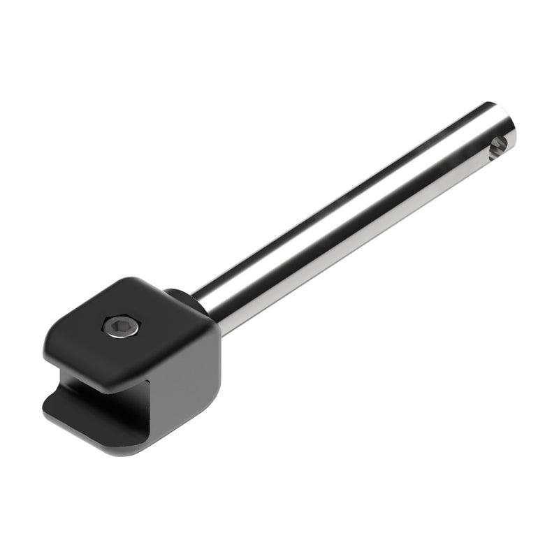 Tecom Guide Rail Clamp Side-Pin (for trapezoidal rails) — Part 1205