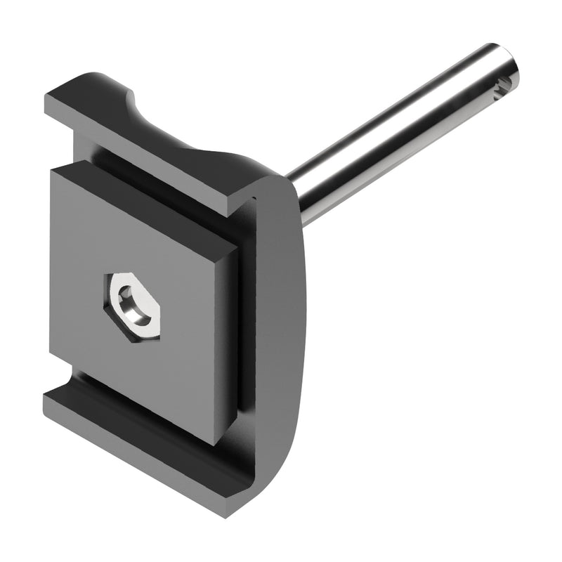 Tecom Guide Rail Clamp (for trapezoidal rails) — Part 1230