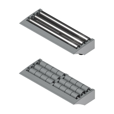 Tecom Modular Transfer Plates with Lip (115mm, 3 rows of rollers — external module) — Part 1258