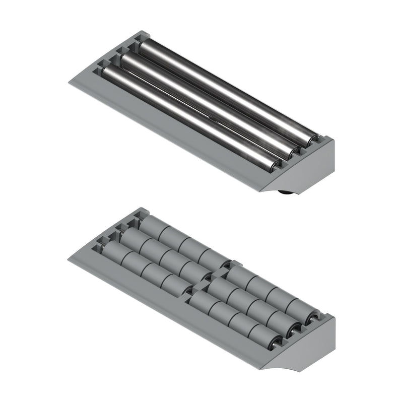 Tecom Modular Transfer Plates with Lip (115mm, 3 rows of rollers — external module) — Part 1258