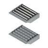 Tecom Modular Transfer Plates with Lip (85mm, 5 rows of rollers) — Part 1260