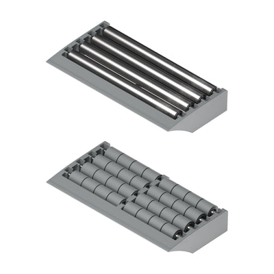 Tecom Modular Transfer Plates with Lip (115mm, 4 rows of rollers) — Part 1417