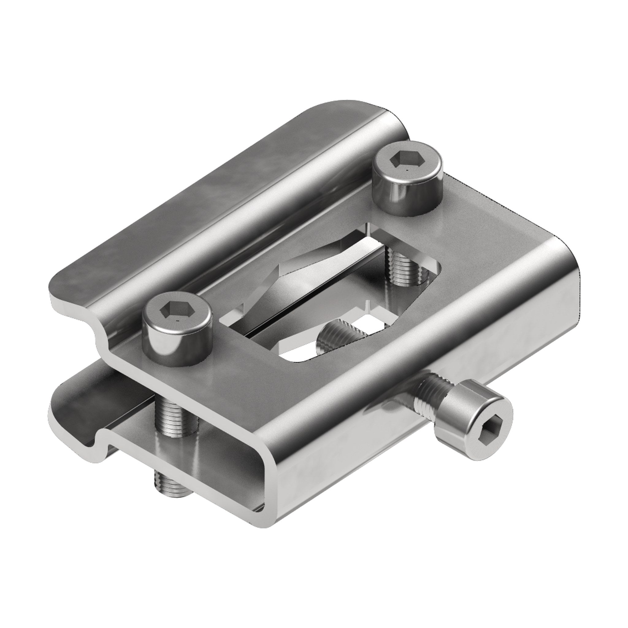 Tecom Guide Rail Clamp (for trapezoidal rails) — Part 1439