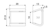 Part 1546 dimension drawing — for 2 mm profile