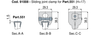 Part 1549 sections — sliding joint clamp for Part 551 (H = 17)