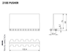 Nusaf 2100 Series pusher — dimensioned drawing (76 mm standard height)