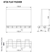 Nusaf 4700 Series flat pusher — dimensioned drawing (100 mm standard height)