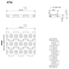 Nusaf 4736 perforated top modular belt — dimensioned drawing (38.1 mm pitch)