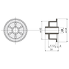 Tecom Roller for Chain Return (with flange) — Part 1552