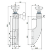 Tecom Guide Rail Bracket (long type) — Part 1559