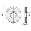 Tecom Spacer for Rollers for Chain Return — Part 1562