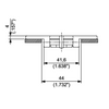 D2K 820 Series dimension drawing (cross-section) — Regina Conveyor Catalogue