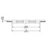 UP 821 Series dimension drawing (cross-section) — Regina Conveyor Catalogue