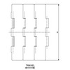 D2K 821 Series dimension drawing (top view) — Regina Conveyor Catalogue