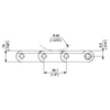 8257 Series dimension drawing (side view) — Regina Conveyor Catalogue