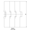 8257 Series dimension drawing (top view) — Regina Conveyor Catalogue