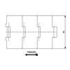 D2K 828 Series dimension drawing (top view) — Regina Conveyor Catalogue