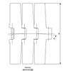 UP 882T Series dimension drawing (top view) — Regina Conveyor Catalogue