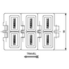 HFX 820 Series dimension drawing (top view) — Regina Conveyor Catalogue