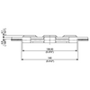 HFX 821 Series dimension drawing (cross-section) — Regina Conveyor Catalogue