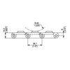 HFX 821 Series dimension drawing (side view) — Regina Conveyor Catalogue