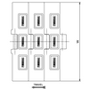 HFX 8257 Series dimension drawing (top view) — Regina Conveyor Catalogue