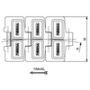 HFX 880T Series dimension drawing (top view) — Regina Conveyor Catalogue