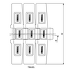 HFX 882M Series dimension drawing (top view) — Regina Conveyor Catalogue