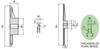 Chiaravalli Cast Iron Chain Sprocket GG 20 16B-1 Simplex (1″ × 17.02) — dimension drawing