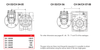 Chiaravalli CH/CH combined gears — drawings and centre distance Y per combination (catalogue p80)