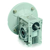 Chiaravalli CHME 040 worm gearbox with a motor flange and a free input shaft end on the opposite side