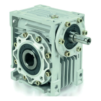 Chiaravalli CHMR 063 worm gearbox with an input shaft in place of the motor flange