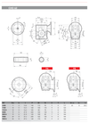 Chiaravalli CHO 62 bevel helical gear unit — dimension sheet (IEC input, output flanges FA-FD, hollow shaft)