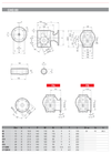 Chiaravalli CHO 83 bevel helical gear unit — dimension sheet (IEC input, output flanges FA-FD, hollow shaft)