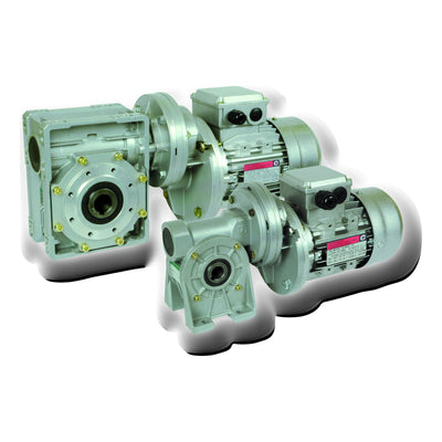 Chiaravalli CHPC pre-stage module coupled to a CH worm gearbox, with motor