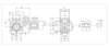 Chiaravalli CHPC/CHM worm gearbox with pre-stage module — dimension drawing