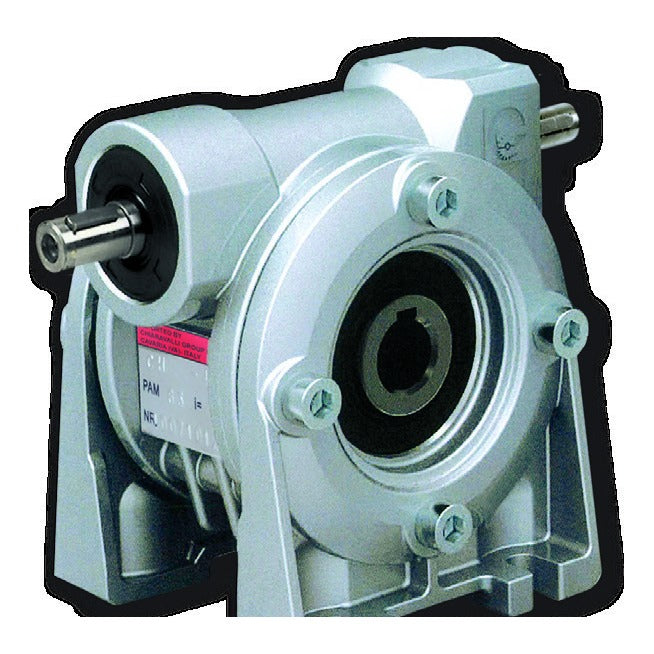 Chiaravalli CHRE 08 worm gearbox with an input shaft on both sides and no motor flange