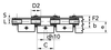 Chiaravalli CRT Transport Chain 1.1205 A1-01 (Solid Coupling Pins with Attachments) — dimension drawing (2 of 2)