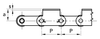 Chiaravalli CRT Transport Chain 1.1500 A3-02 (Solid Coupling Pins with Attachments) — dimension drawing (1 of 2)