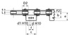 Chiaravalli CRT Transport Chain 1.1205 A1-02 (Solid Coupling Pins with Attachments) — dimension drawing (2 of 2)
