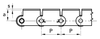 Chiaravalli CRT Transport Chain 1.1205 K1-01 (Solid Coupling Pins with Attachments) — dimension drawing (1 of 2)