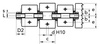 Chiaravalli CRT Transport Chain 1.1205 K1-01 (Solid Coupling Pins with Attachments) — dimension drawing (2 of 2)