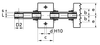 Chiaravalli CRT Transport Chain 1.1205 K1-02 (Solid Coupling Pins with Attachments) — dimension drawing (2 of 2)