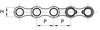 Chiaravalli CRT Transport Chain 1.1260 Z (Galvanized Bolts Drilled) — dimension drawing (1 of 2)