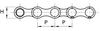 Chiaravalli CRT Transport Chain 1.3521 Z (Galvanized Pins & Projections) — dimension drawing (1 of 2)