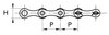 Chiaravalli CRT Transport Chain 1.1400 B (Solid Coupling Pins) — dimension drawing (1 of 2)