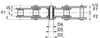 Chiaravalli CRT Transport Chain 1.1400 B (Solid Coupling Pins) — dimension drawing (2 of 2)